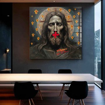 DOTCOMCANVAS® Acrylglasbild Peace Be With You - Acrylglas, Acrylglasbild Peace Be With You Jesus Christus Portrait Glaube