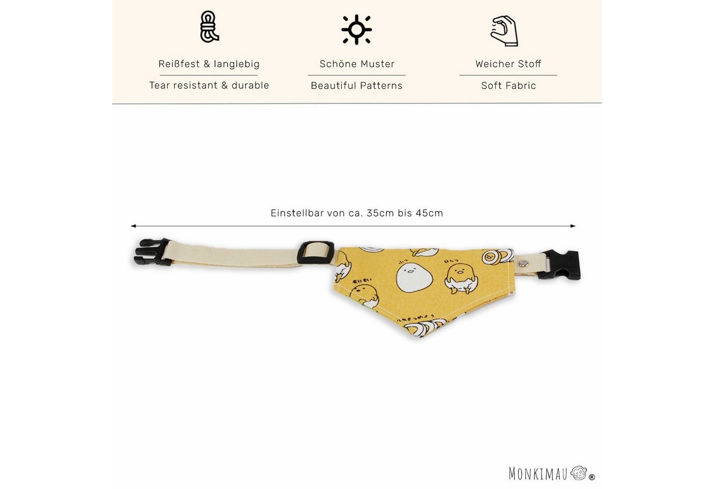 Thumbnail - Monkimau Hunde-Halsband Halsband mit Hundehalstuch mit Ei und Küken