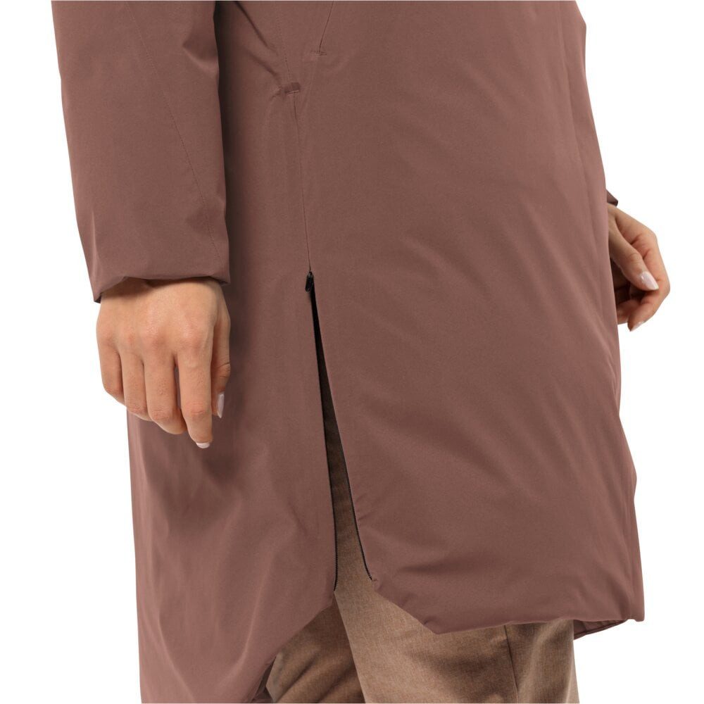 Jack Wolfskin Daunenmantel Luisenplatz Coat (wasserdicht, winddicht) rotbraun Damen