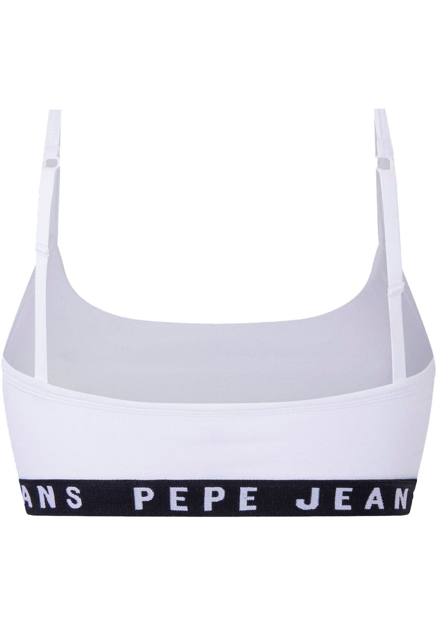 Pepe Jeans Bustier Logo weiß