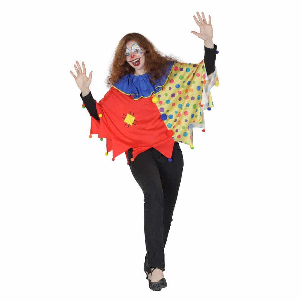 MICA Kostüm Kostüm - Bunter Clown - für Erwachsene - Einheitsgröße für