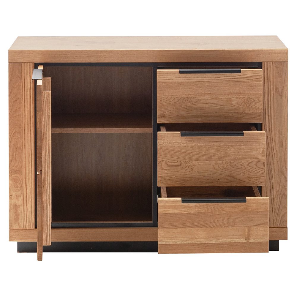 Lomadox Kommode GIUSTINO-06, Eiche teilmassiv geölt, Massivholzfronten