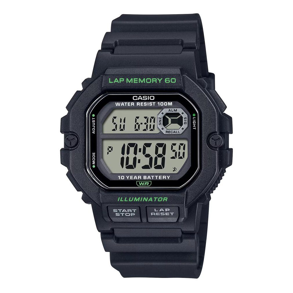 CASIO Luxusuhr Herrenuhr ILLUMINATOR Schwarz (44,5 mm)