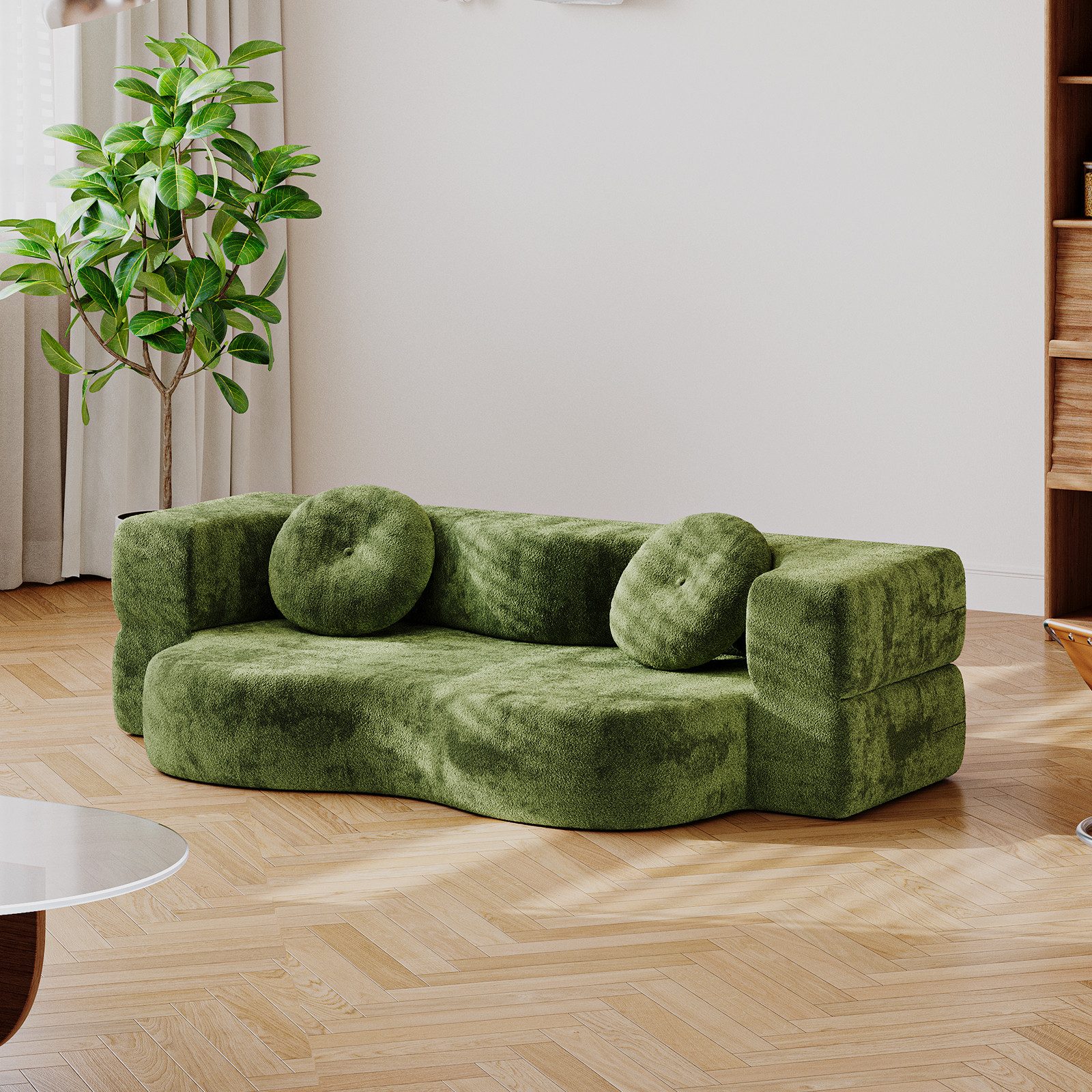 HOMALL Sofa Stilvolles Klappsofa, (Keine Montage erforderlich – ideal für Wohnzimmer, Lounge & Freizeitbereiche – zum Top-Preis)