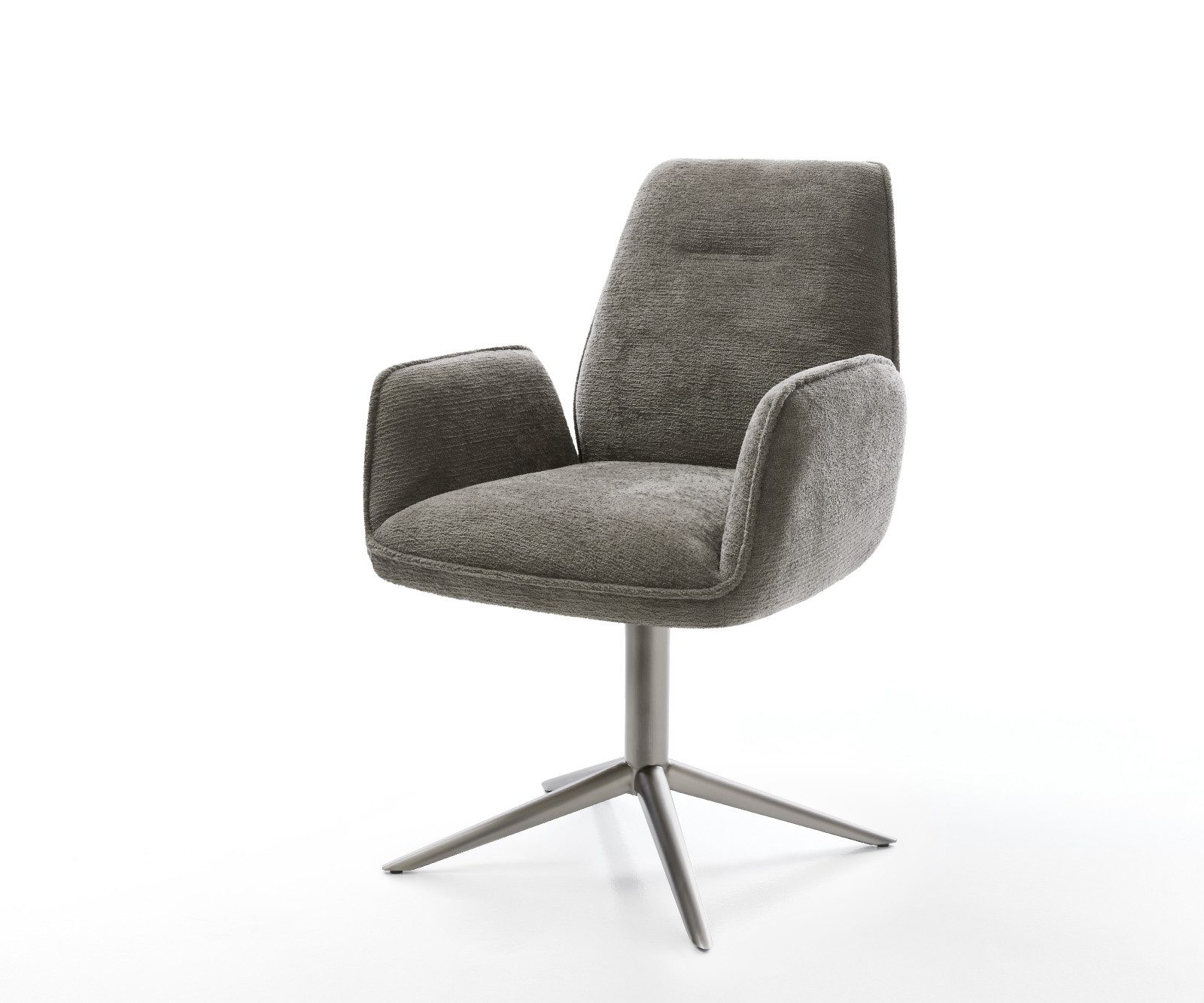 DELIFE Polsterstuhl Zoa-Flex, Fußkreuz Graphit Bouclé günstig online kaufen