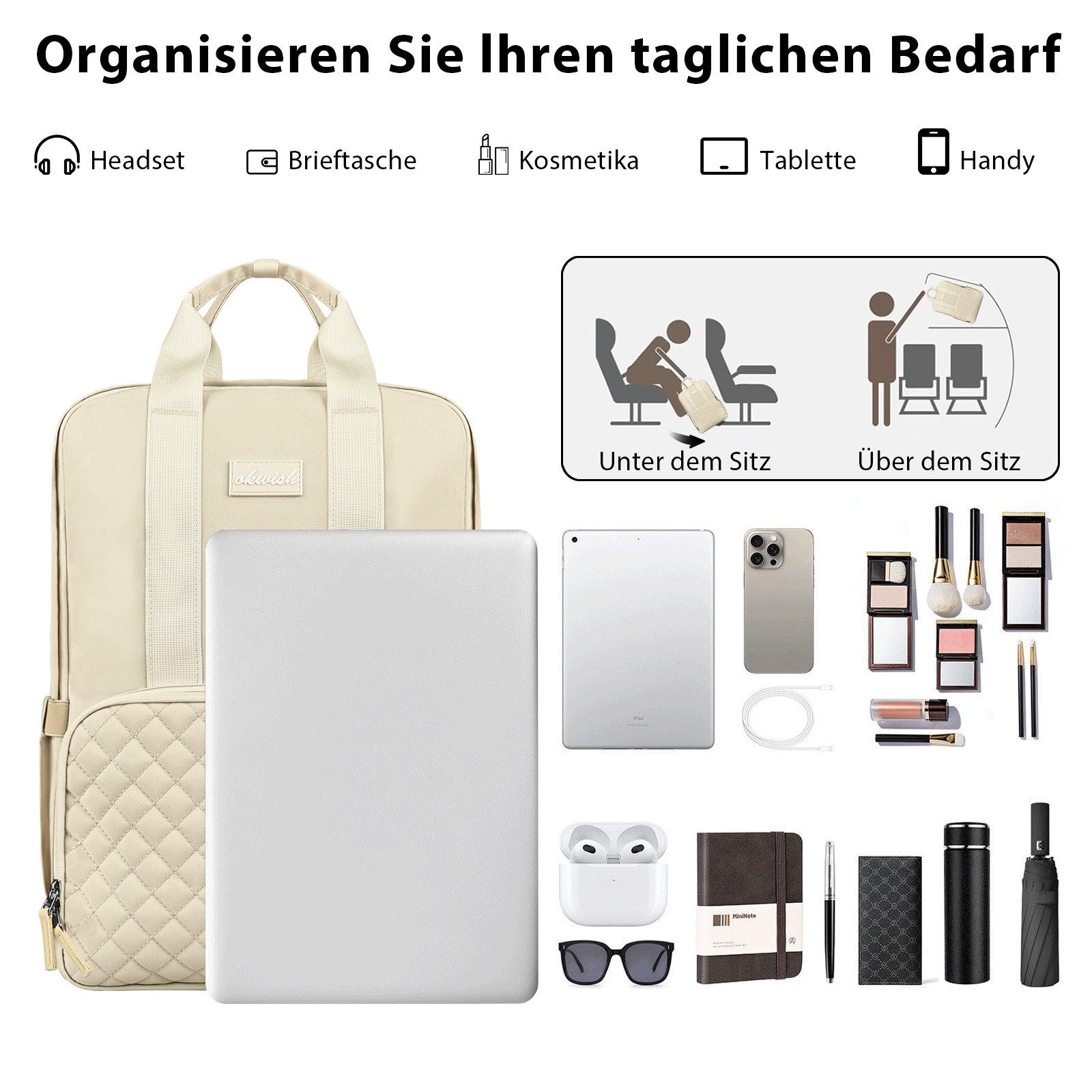 MODFU Laptoprucksack Freizeitrucksack Reiserucksack mit Gepäckgurt günstig online kaufen