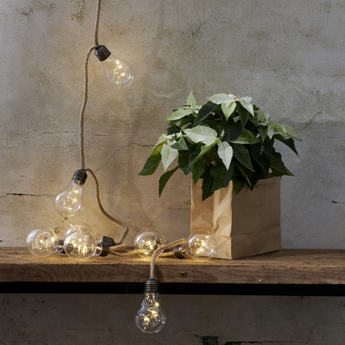 MARELIDA LED-Lichterkette Jutta 10 Glühbirnen mit je 3 LED 225cm Batterie I günstig online kaufen