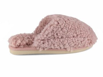 thies Damen Schaffell Pantoffel Fluffy Shearling, new pink, lammfell, winter Hausschuh wärmeisolierend