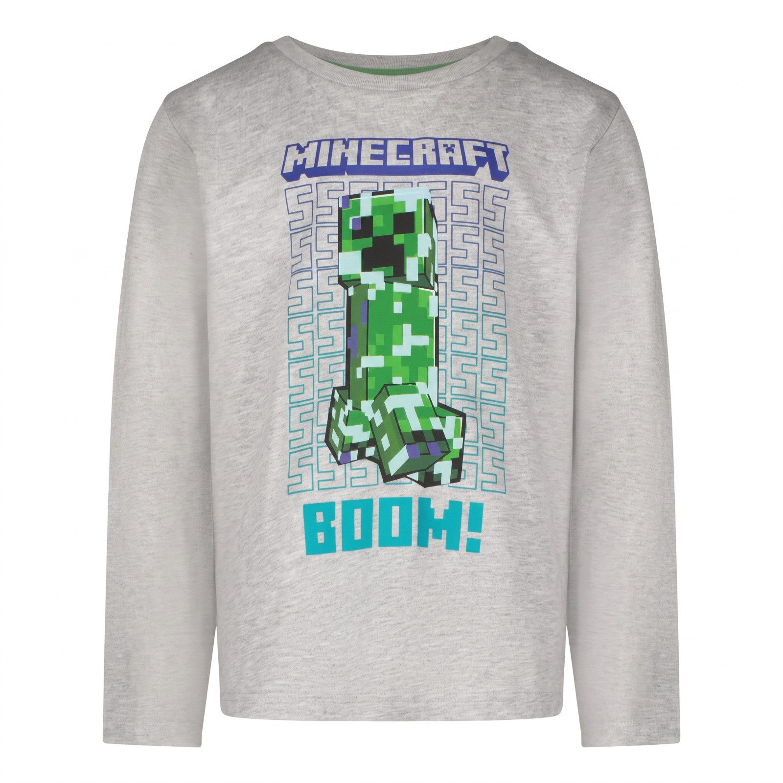 Minecraft Print-Shirt Minecraft Creeper Gamer Kinder Jungen Langarmshirt Shirt Gr. 116-152