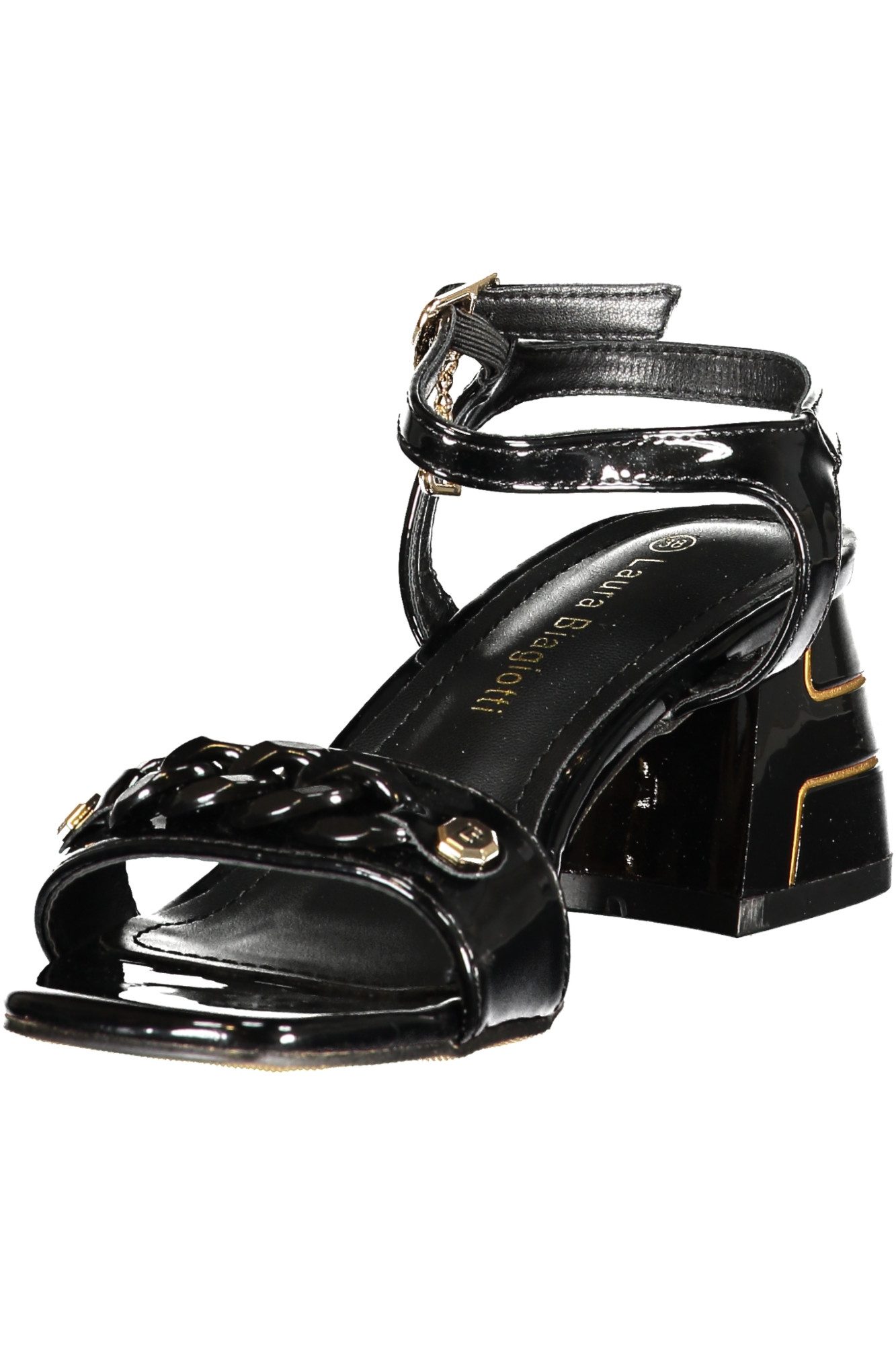 Laura Biagiotti Zehentrenner Elegante Damensandalen Schwarz: Verstellbarer