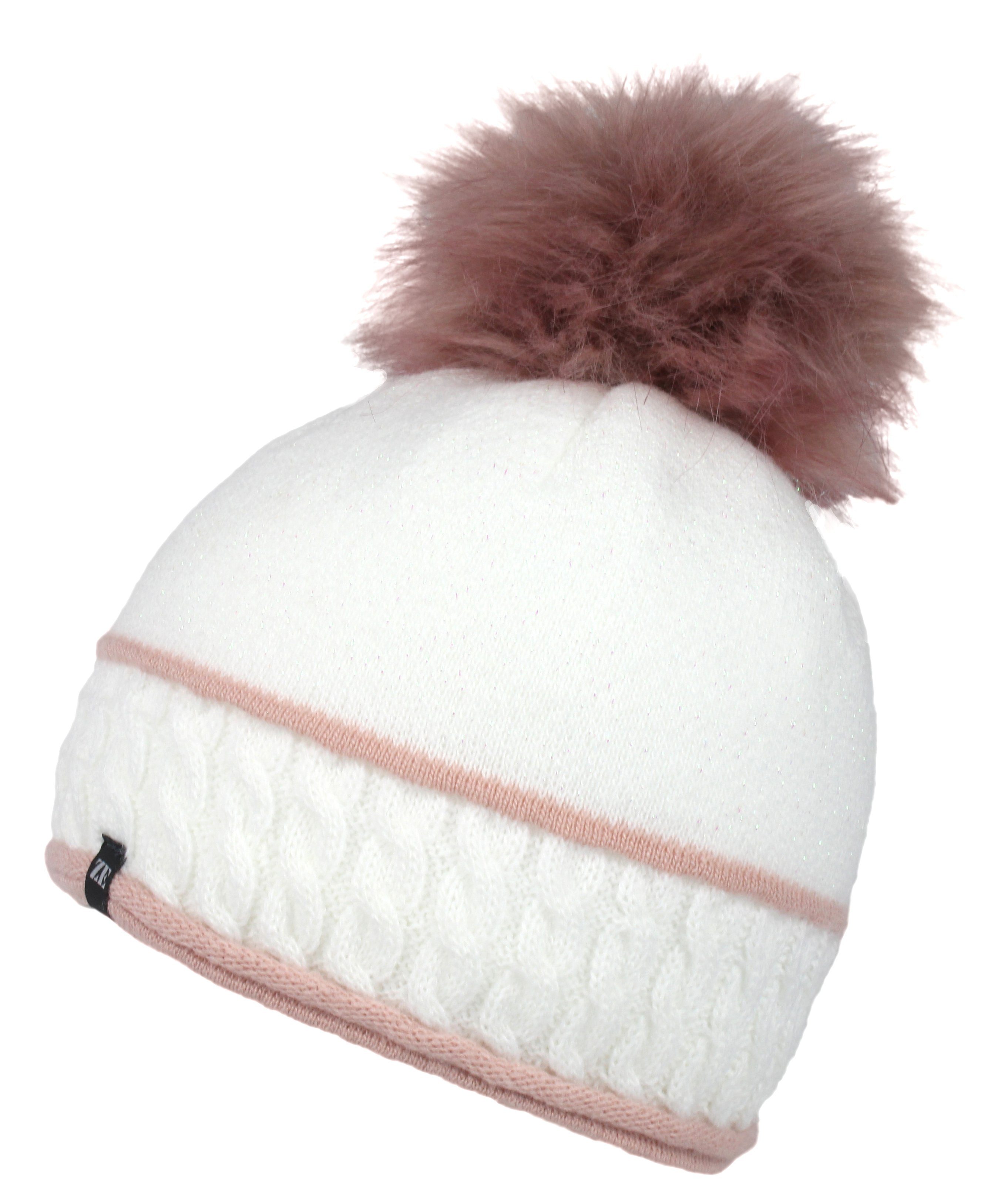 ZEBRO Strickmütze Strickmütze VIOLETTA (1-St) Elegante Strickmütze günstig online kaufen