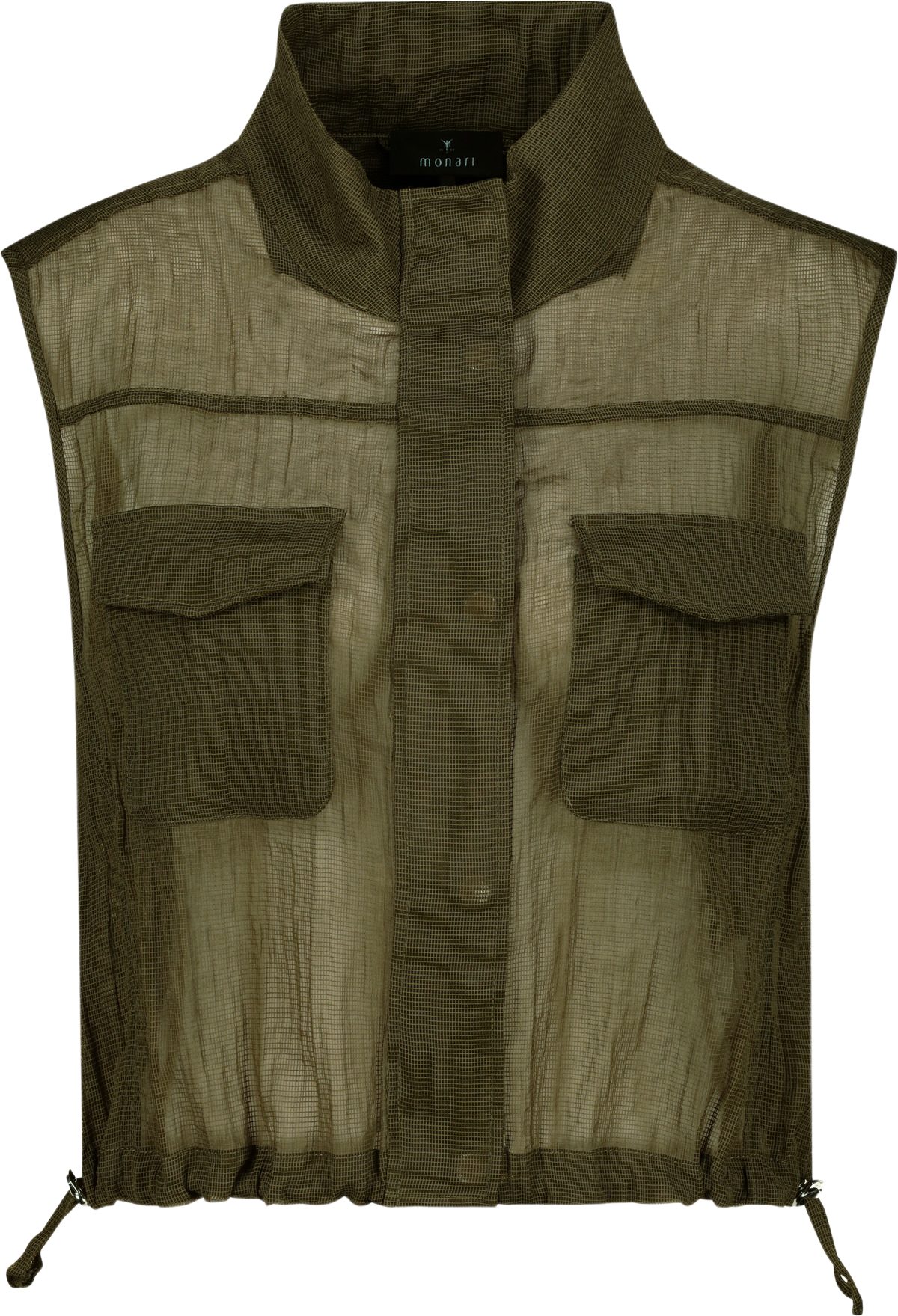 Monari Kurzweste braun,Freizeit,Polyamid,Unifarben,Stehkragen,Ärmellos,Regular Fit