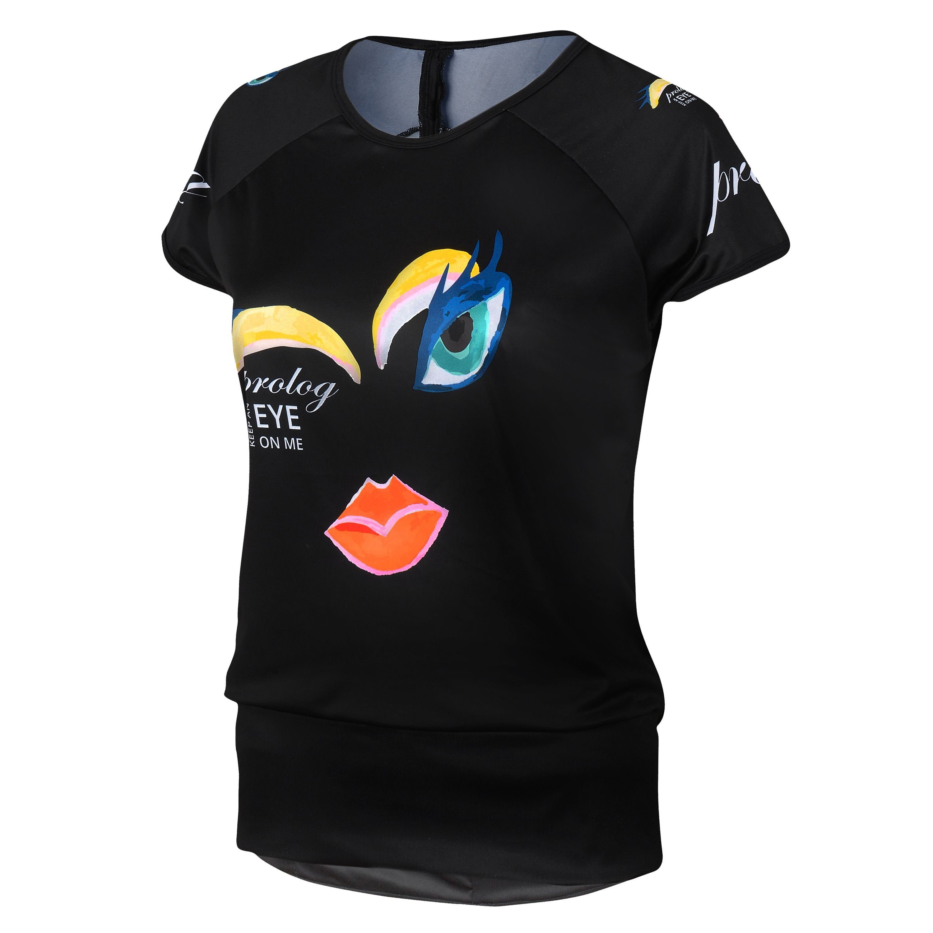 prolog cycling wear Radtrikot Locker geschnittenes Radtrikot Damen „Keep an eye on me" Black