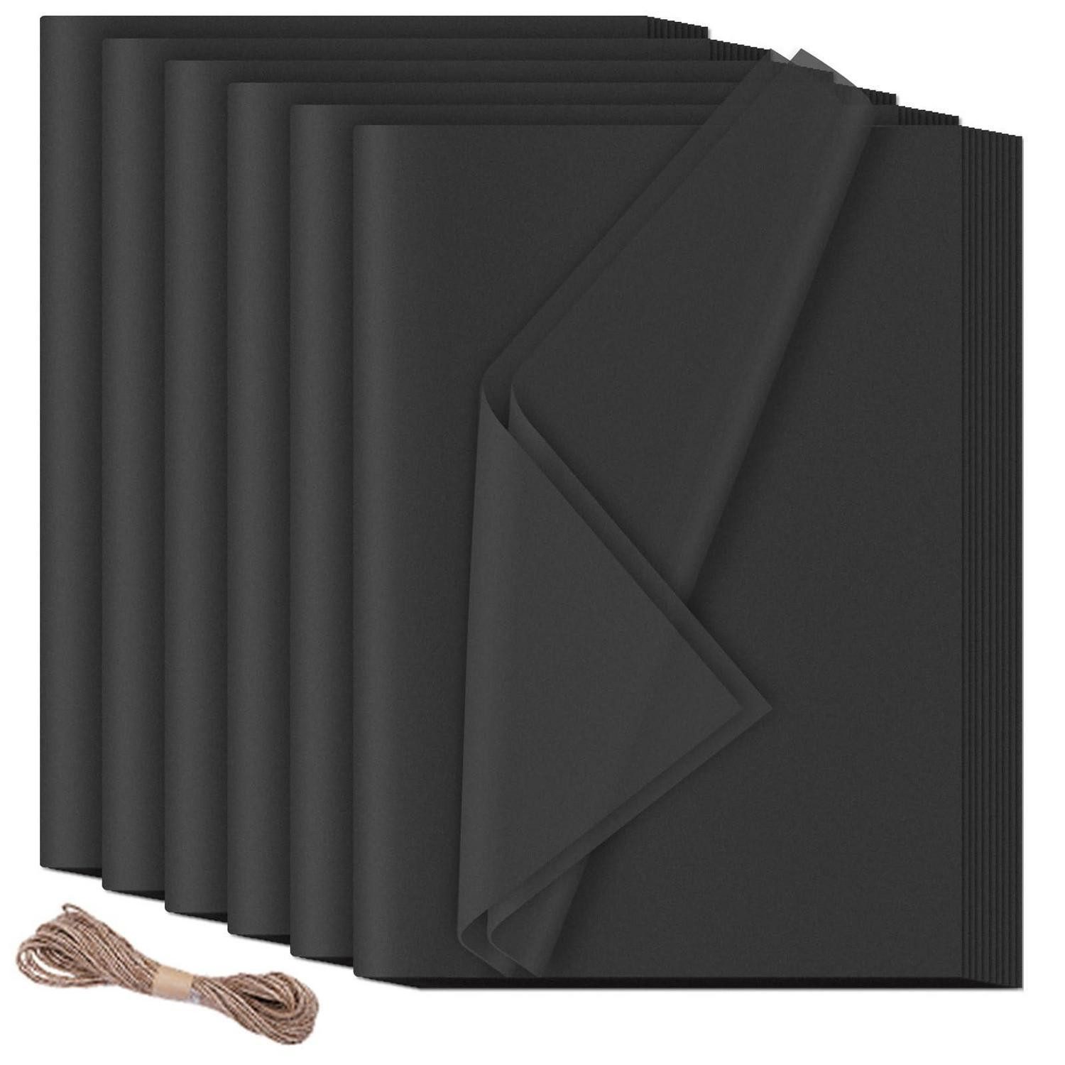 LuxusKollektion Seidenpapier Seidenpapier Geschenkpapier Schwarz 60 Blatt 50x70cm