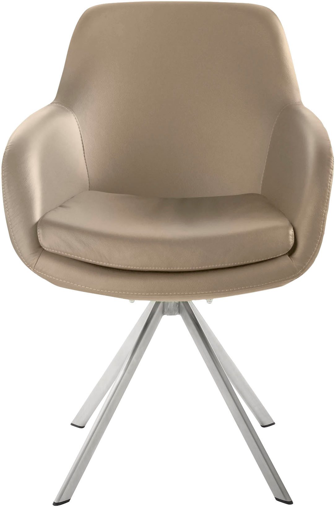 Musterring Esszimmerstuhl Tavia (Set, 2 St), Stativgestell Edelstahl, wahlweise mit Drehfunktion, diverse Farben