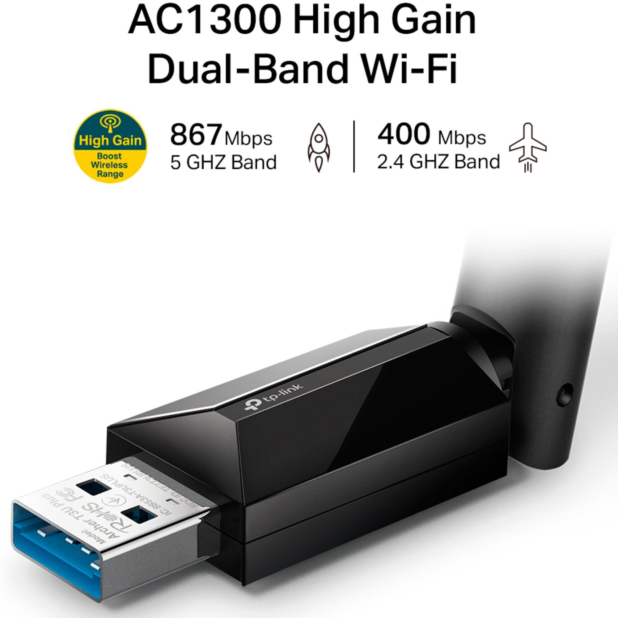 tp-link TP-Link Archer T3U Plus, WLAN-Adapter Netzwerk-Adapter