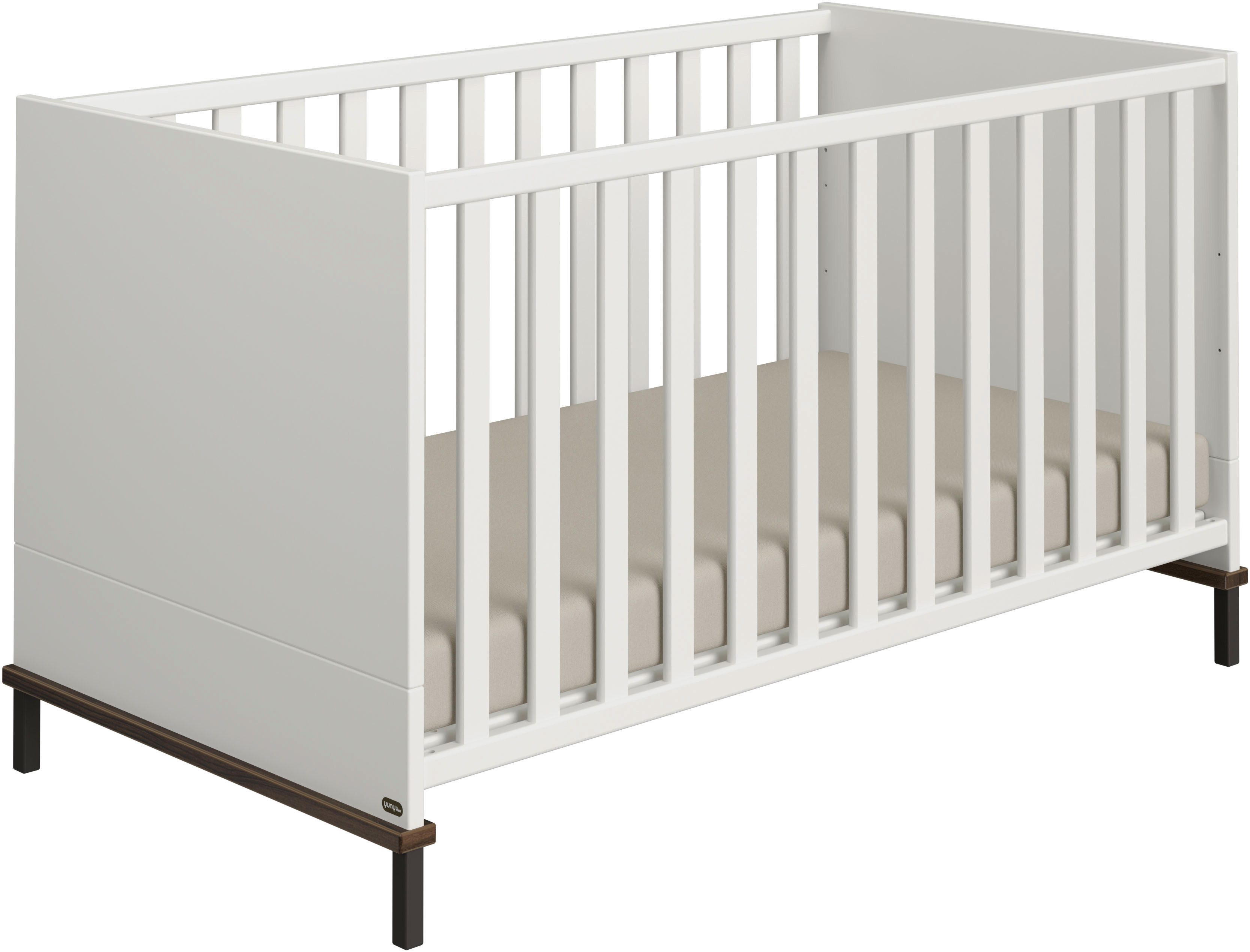 Babybett LOVELY ALIV höhenverstellbar, umbaubar zum Juniorbett