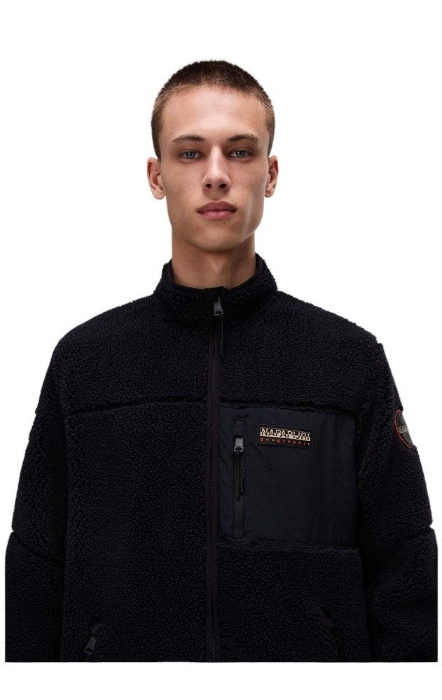 Napapijri Fleecejacke Yupik Full-Zip schwarz Herren