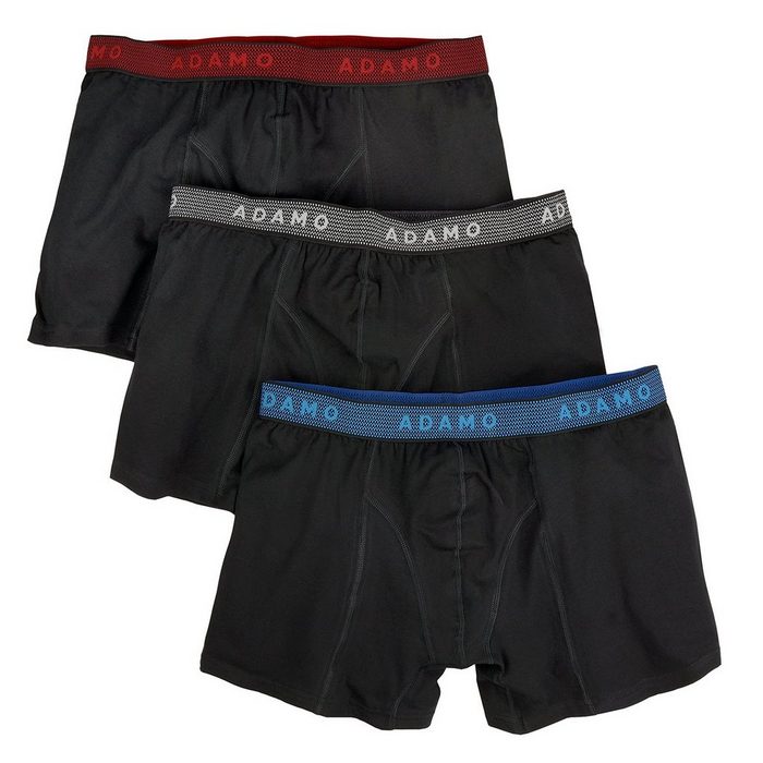 ADAMO Retro Pants Große Größen 3er Pack farbiger Bund Maxipants schwarz Adamo (Packung 3-St. 3er-Pack)
