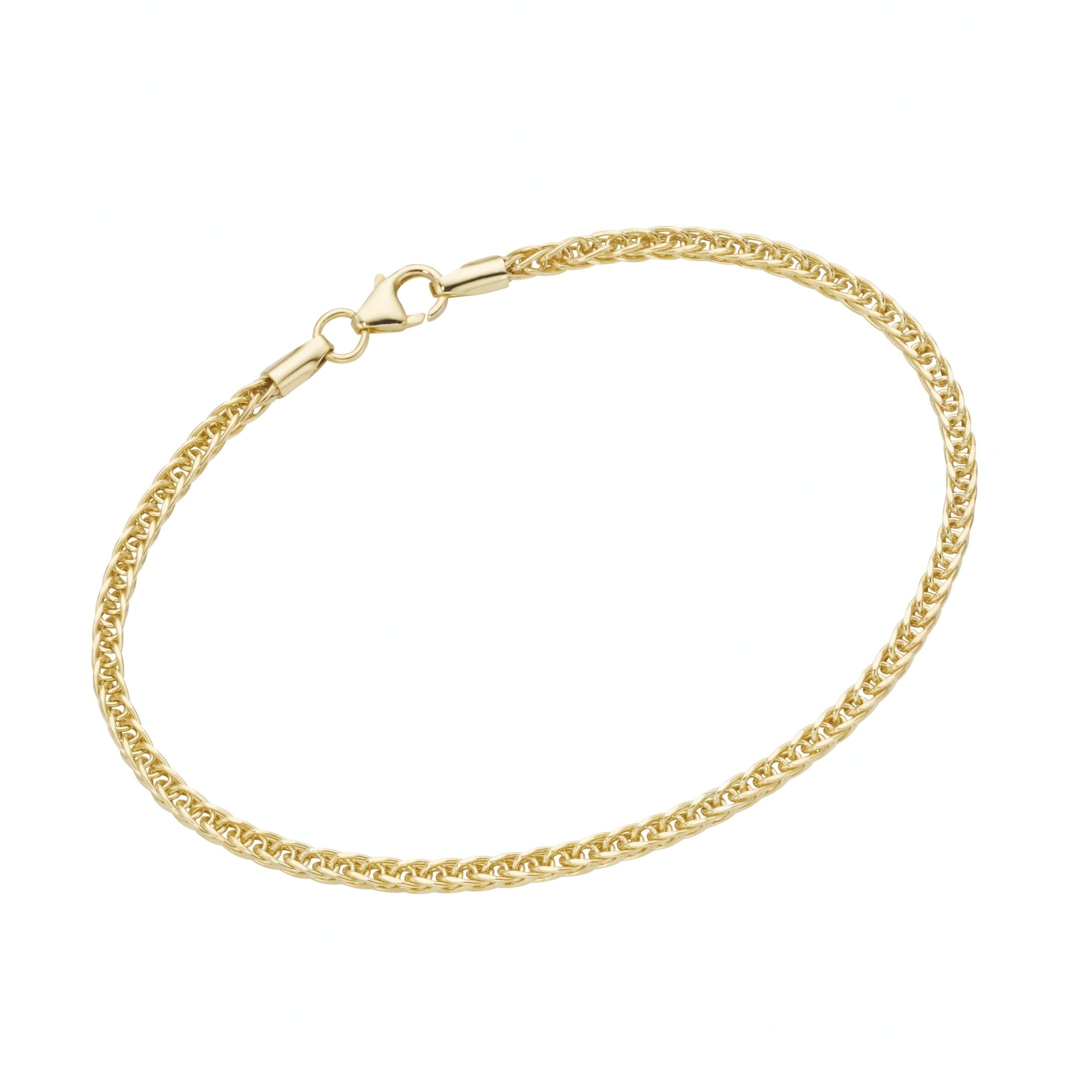 Gold Luigi Zopfkette, Armband 375 Merano