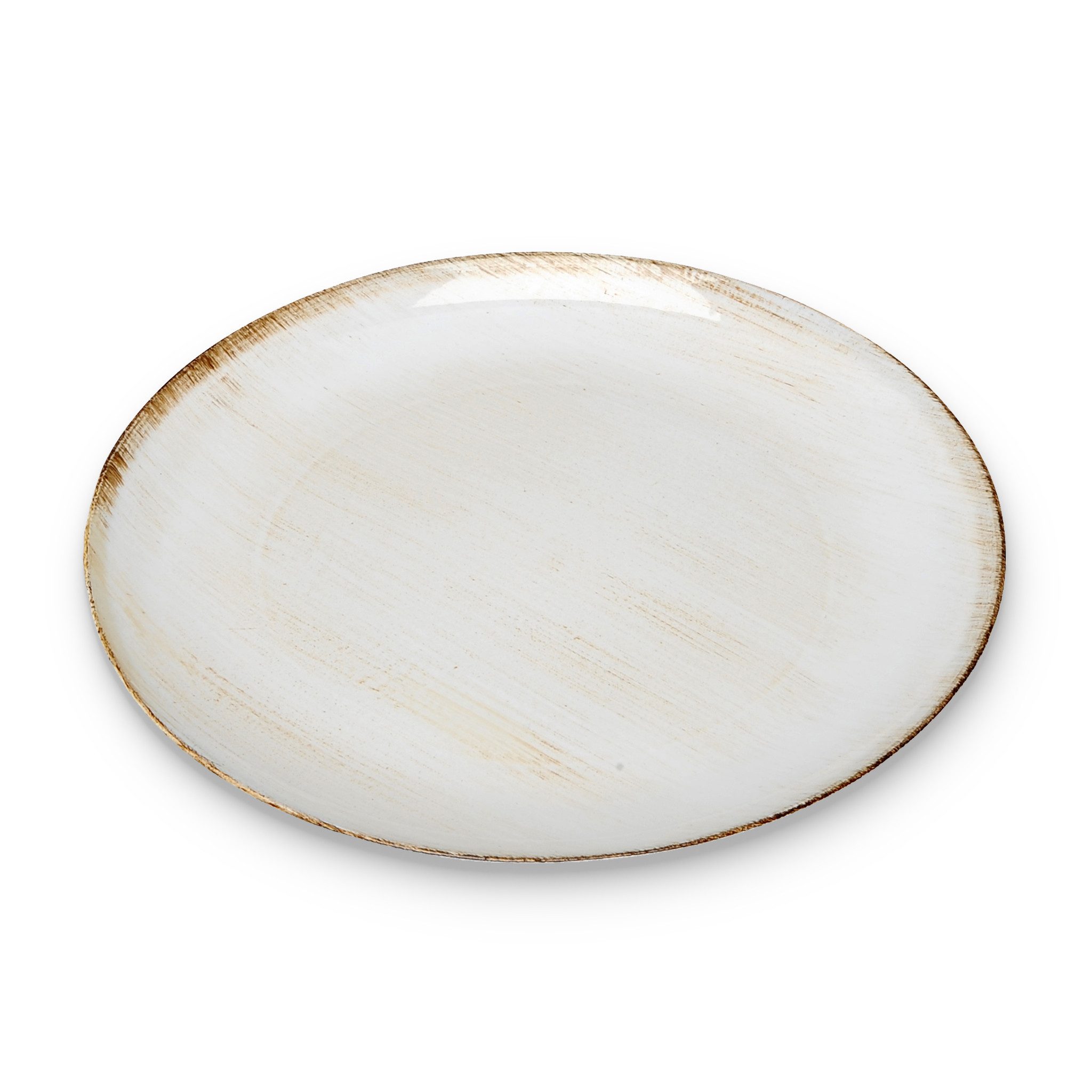 matches21 HOME & HOBBY Dekoschale Deko-Teller 28 cm in creme-braun für drinnen & draußen (1 St), Tischdeko für individuelle Kränze, Blumenarrangements & Kerzen
