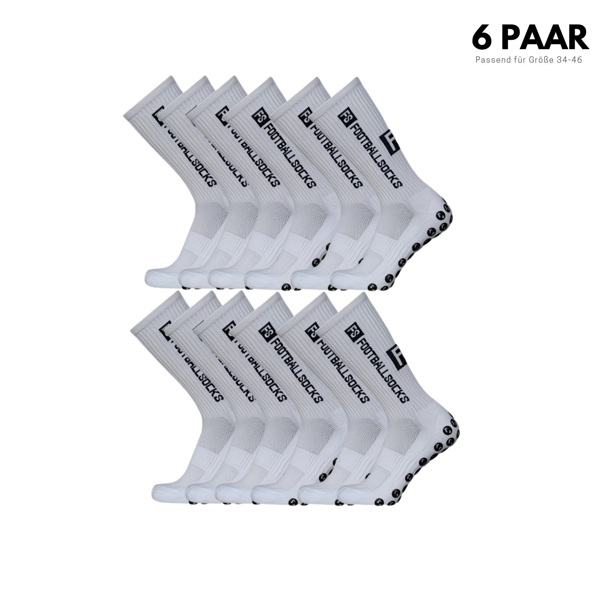 ARMORAX Sportsocken Fußball Socken Unisex – Antirutsch-Noppen, atmungsaktives Mesh (Paar, 6-Paar, Paarweise) Atmungsaktive Socken mit 3D-Form & Anti-Rutsch