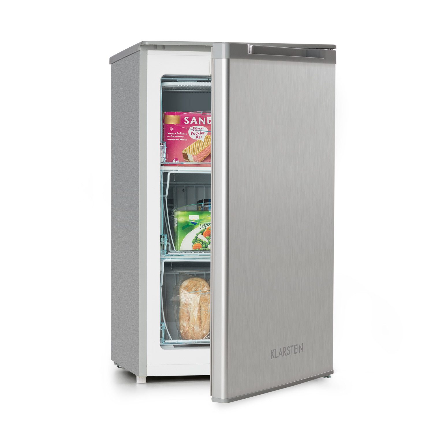 Klarstein Gefrierschrank DSM2-Garfield-60L-s 10045916, 83 cm hoch, 48.5 cm breit, Tiefkühlschrank freistehend Gefriertruhe Gefrierschrank groß Kühltruhe