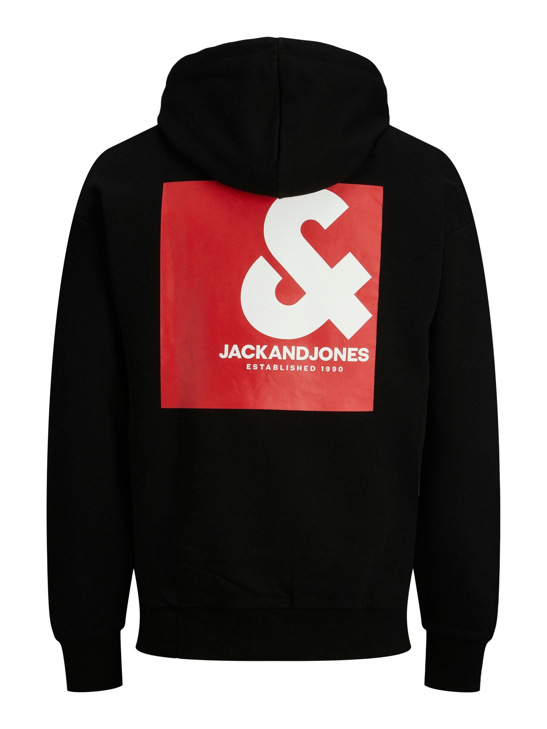 Jack & Jones Kapuze HOOD Sweatshirt JCOTHX Hoodie SWEAT schwarz mit Pullover