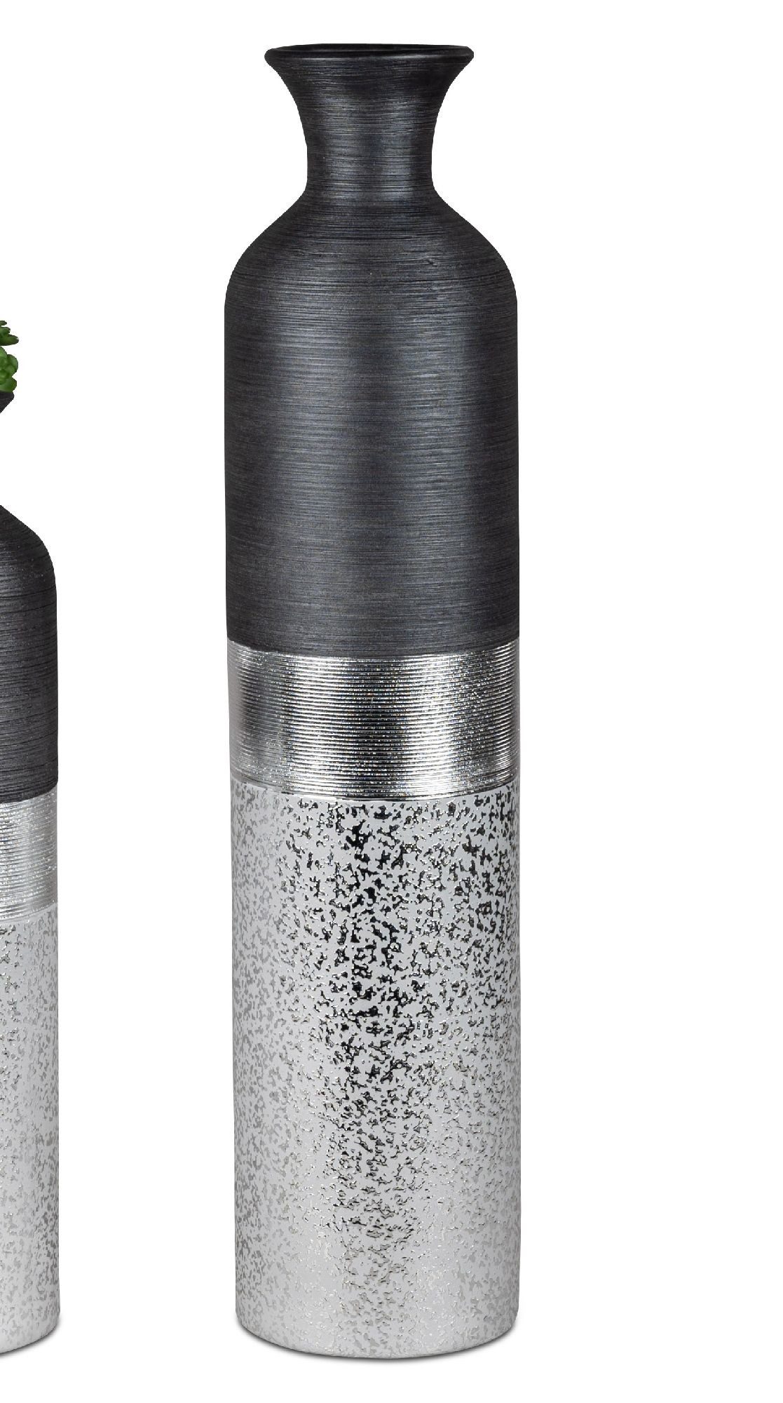 formano Bodenvase Luxor, Farbe: Silber, Motiv: Relief günstig online kaufen