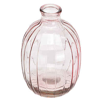 matches21 HOME & HOBBY Dekovase Vase Blumenvase Pflanzgefäß Glasvase pink rosa Glas 11x9 cm (1 St)