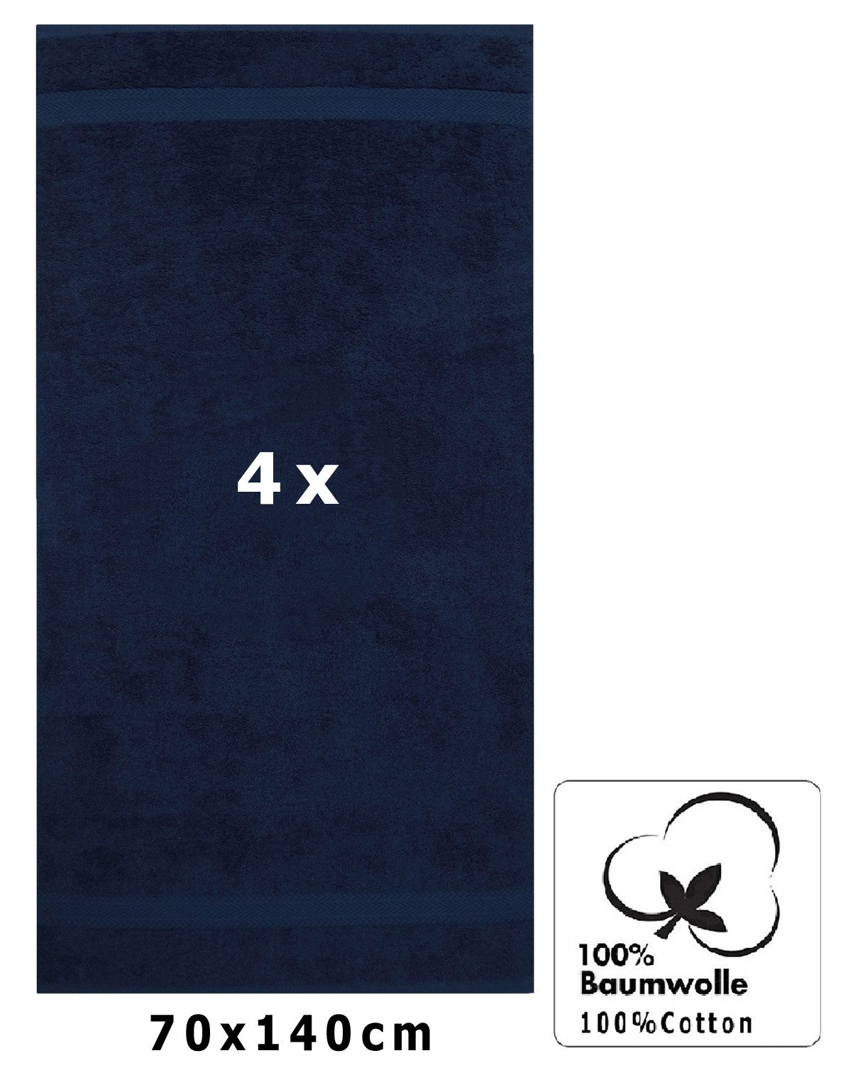 Betz Duschtücher 4 Stück Duschtücher 70x140 günstig online kaufen