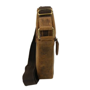 HGL Umhängetasche HGL Hunter Leder natur Unisex Tasche Umhängetasche Echt-Leder Handyfach 18749