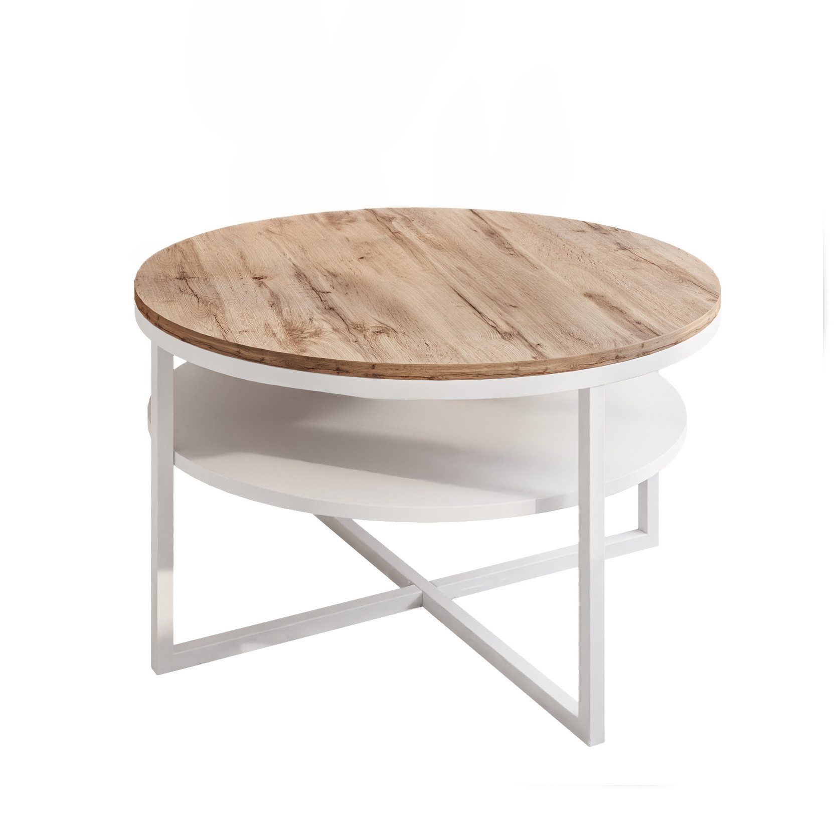 Lookway Couchtisch CIRI-X LOFT mit Ablage (1 Tisch), Durchmesser: ⌀ 70 cm günstig online kaufen