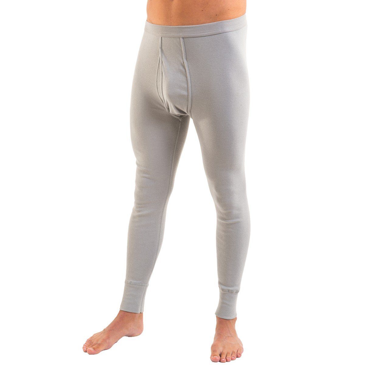 HERMKO Lange Unterhose Long Johns, lange Unterwäsche, Underwear Tights mit Eingriff,100 % Bio-Baumwolle, Weichbund, elast. Beinabschlüsse