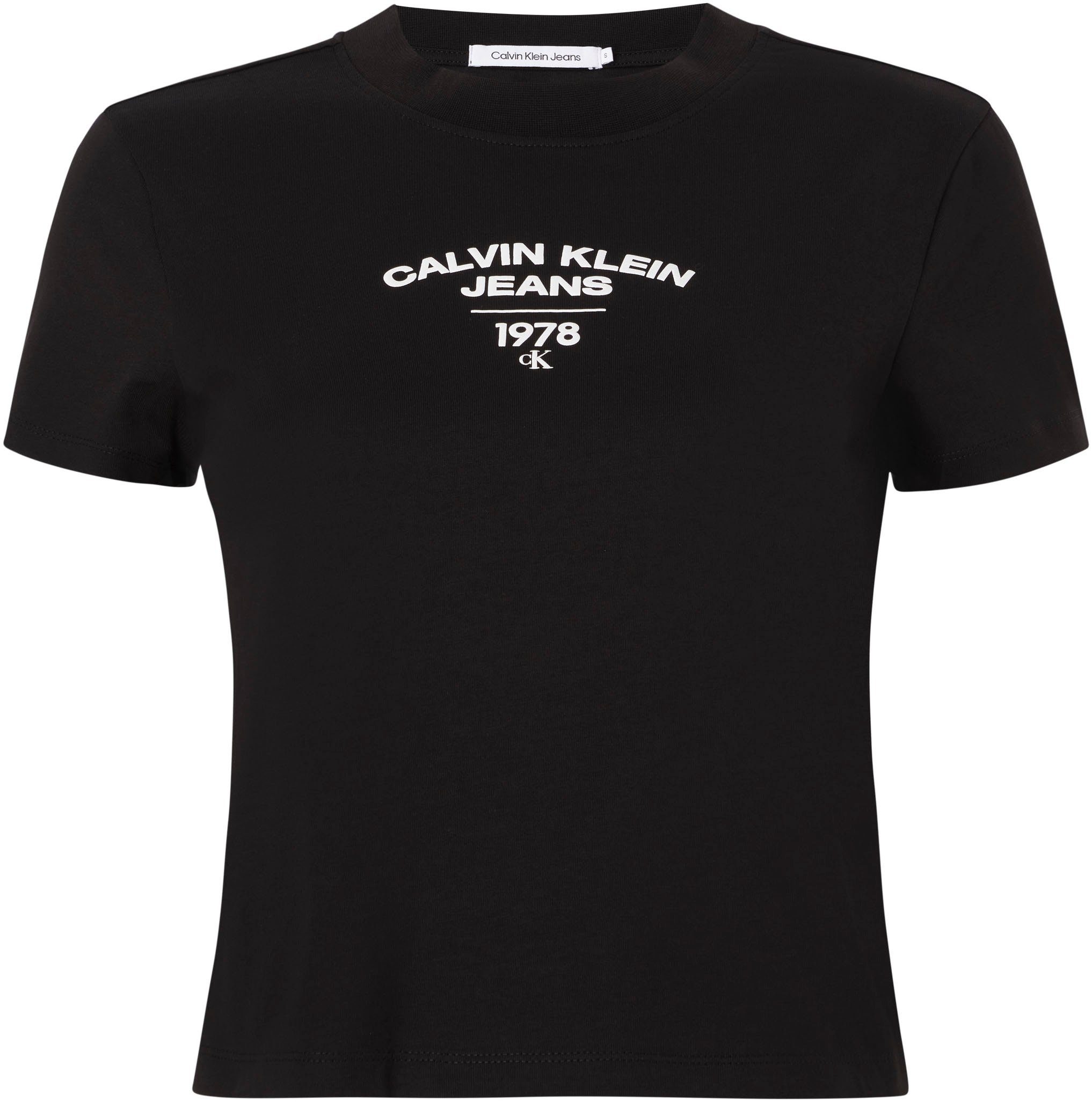 Calvin Klein TEE BABY VARSITY Ck T-Shirt LOGO Black Jeans