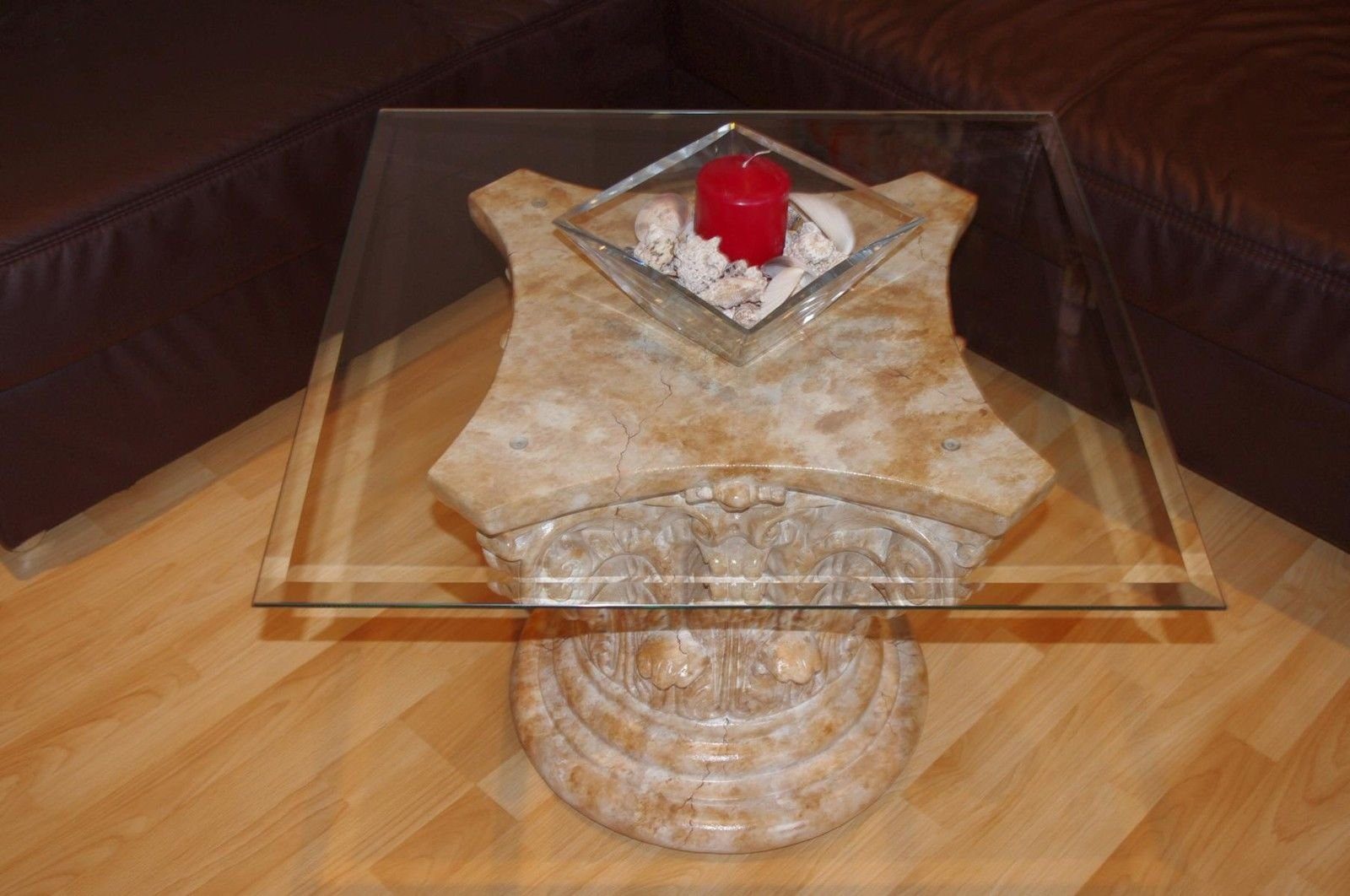 Glastisch 70cm Wohndesign Couchtisch Antikes Wohnzimmertisch x Couchtisch Marmortisch Beistelltisch