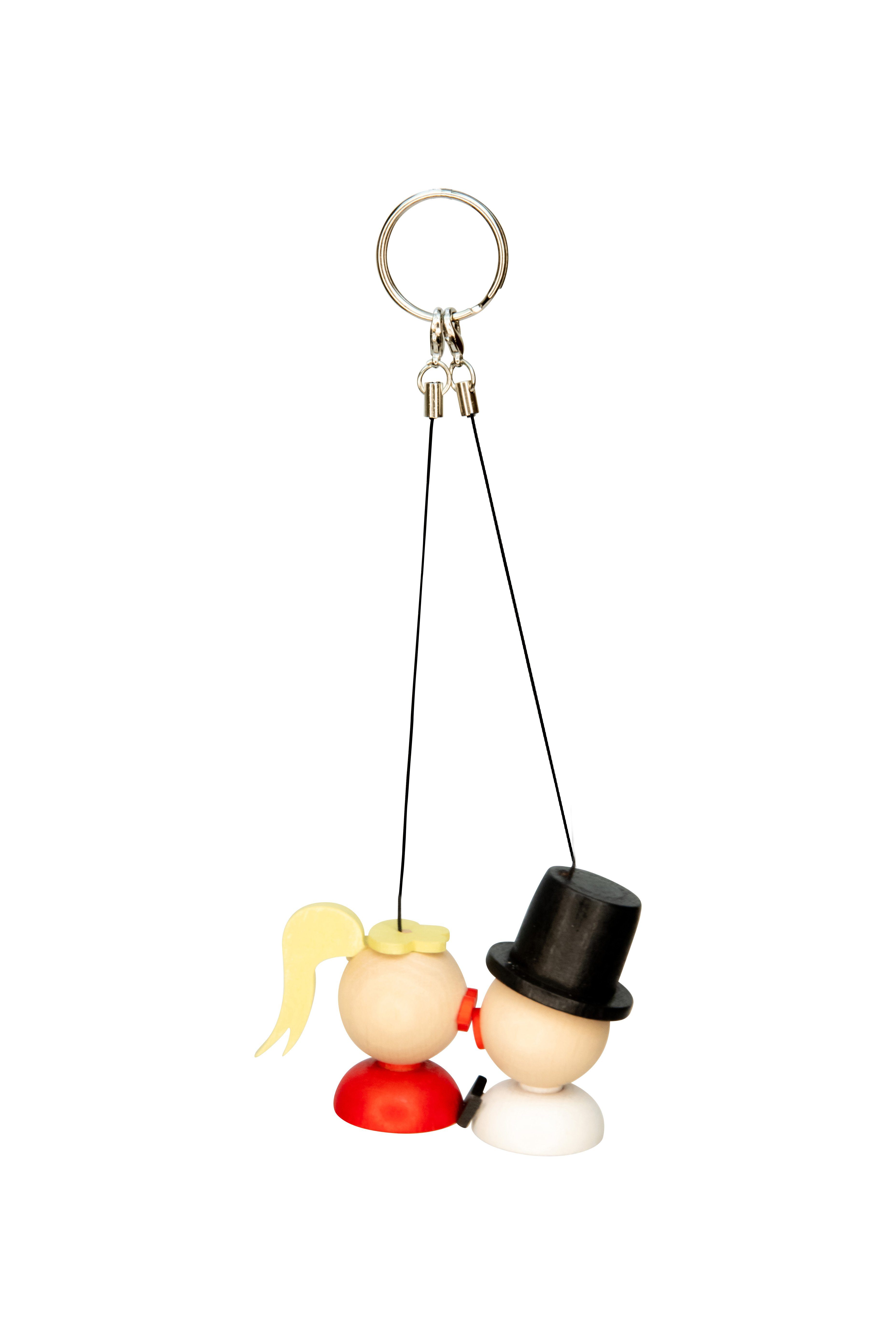 Spielwarenmacher Günther e.K. Christbaumschmuck Miniaturfigur Hochzeitspaar Zylinder/Blond (Paar) BxHxT 2,5x4x4cm NEU