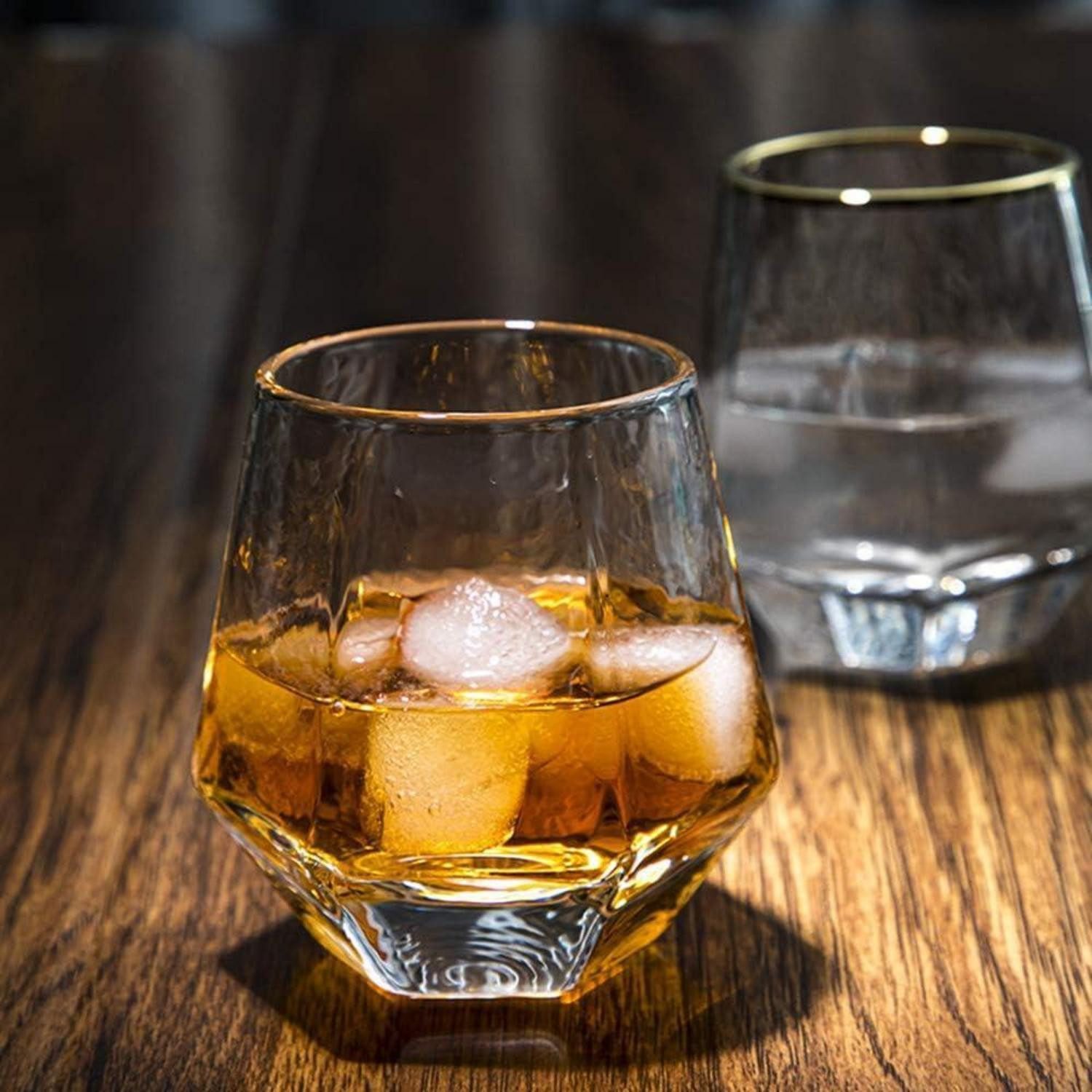 LuxusKollektion Whiskyglas Diamond Whisky Glasses 2er-Set 300 Ml Scotchglas Moderner Look Männer