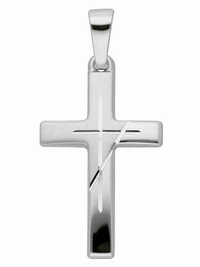 Adelia´s Kettenanhänger »585 Weißgold Kreuz Anhänger«