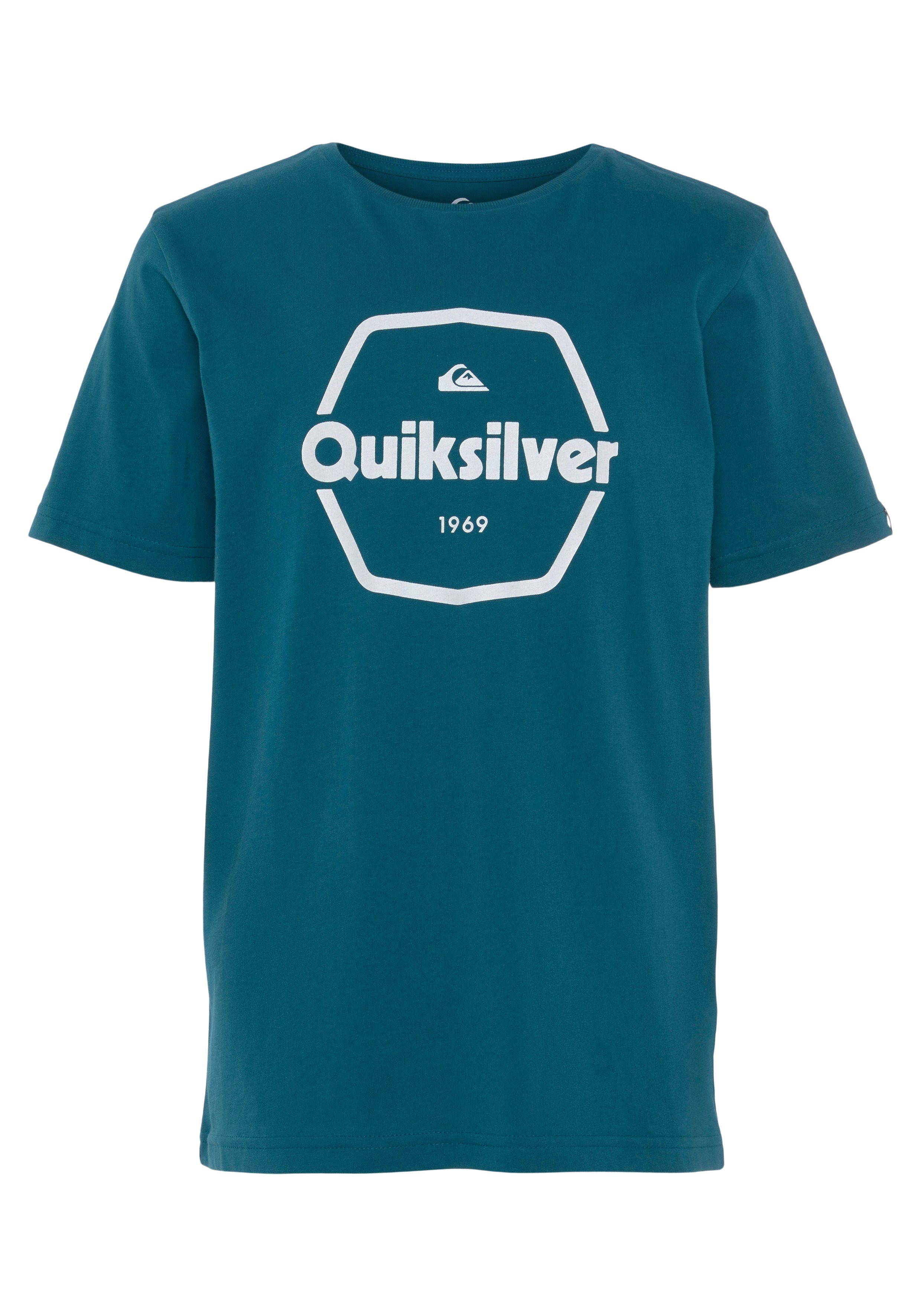 Quiksilver 2-tlg) Doppelpack T-Shirt Jungen mit (Packung, Logodruck