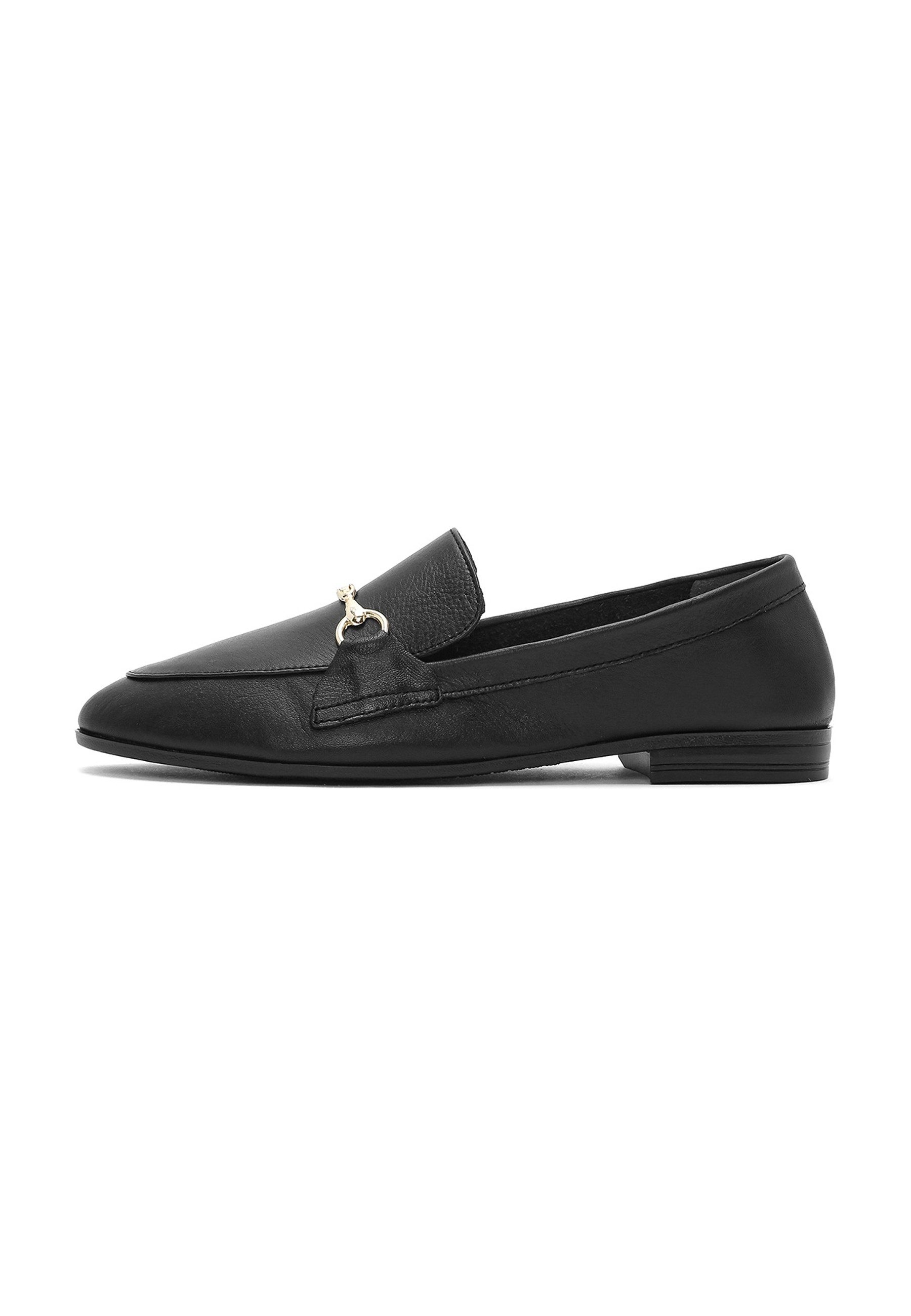Derimod Maskuline Loafer aus Leder Loafer Echtes Leder, Lederfutter, TPU-Sohle, Slip-On-Stil, Bit-Detail