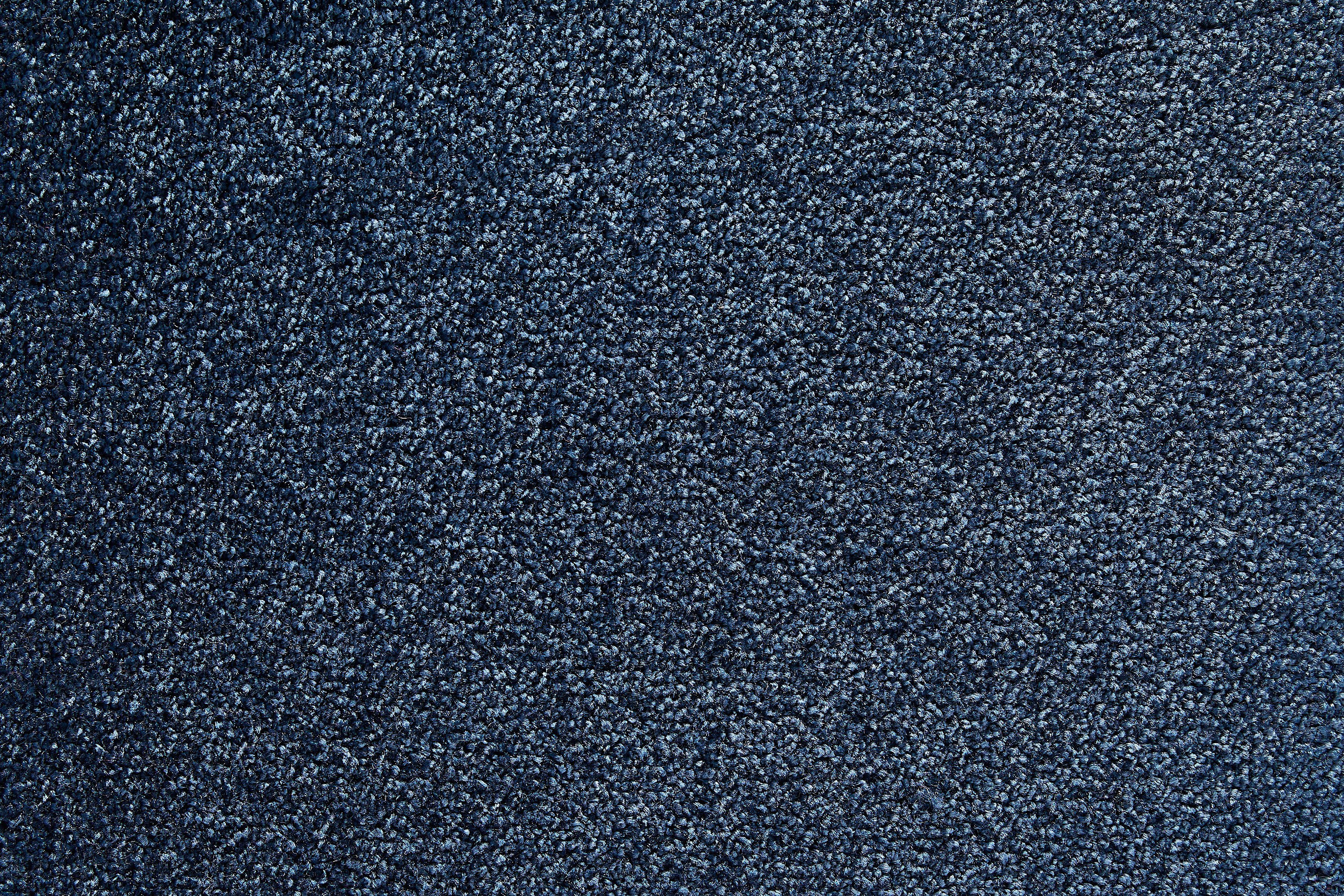 Teppichboden Coupon Velours Verona, Andiamo, rechteckig, Höhe: 6 mm, Uni Farben, Breite 400 cm oder 500 cm, strapazierfähig, pflegeleicht dunkelblau