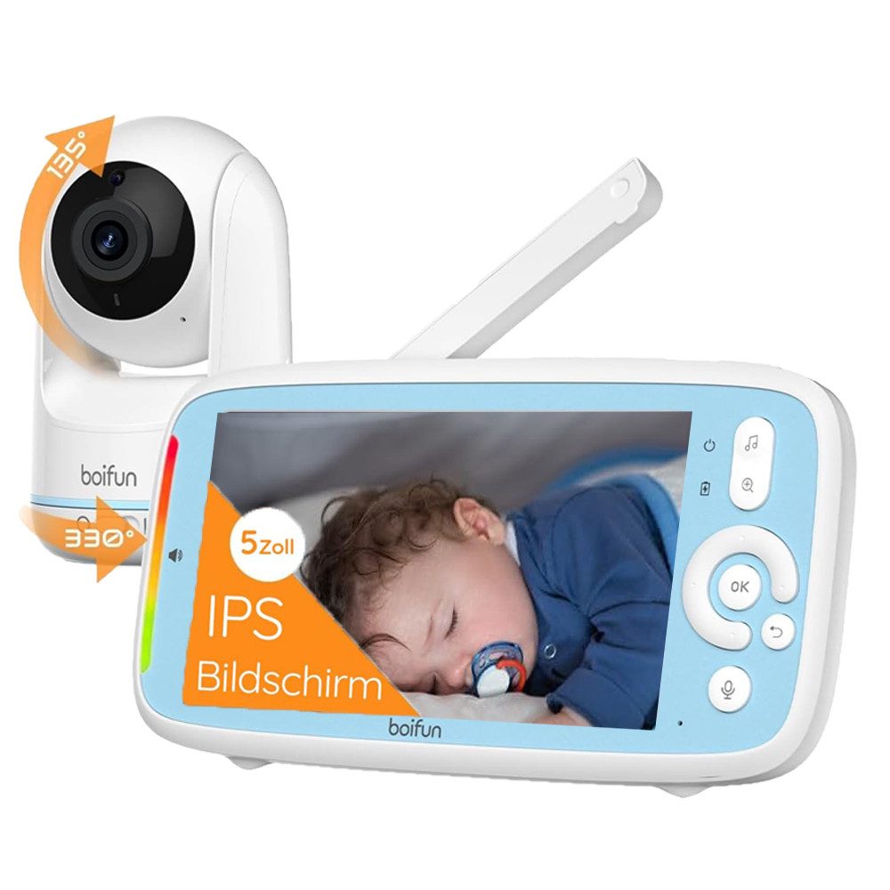 Babyphone Babyphone mit Kamera 5 Zoll Baby Monitor 720p Baby Phone Digitalzoom
