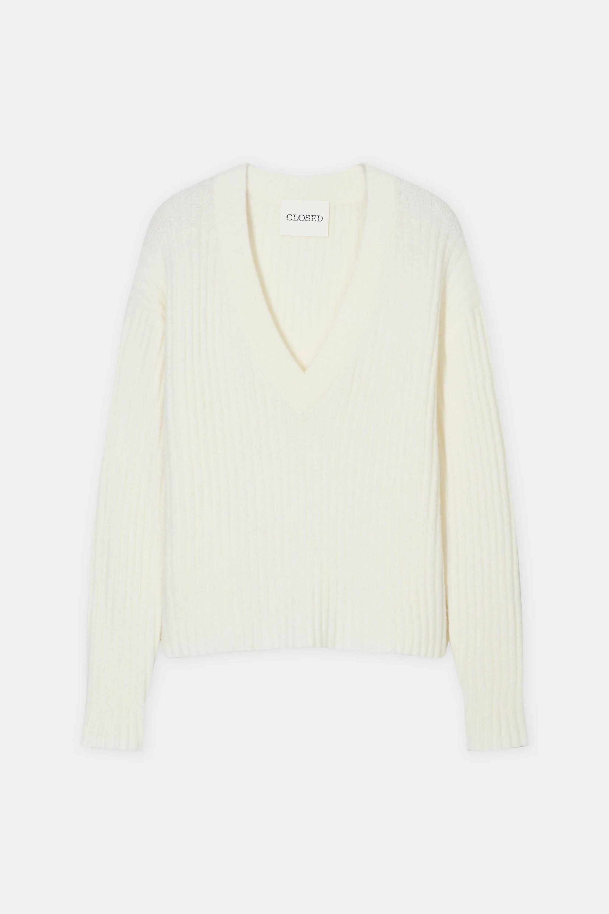 Strickpullover V neck rib