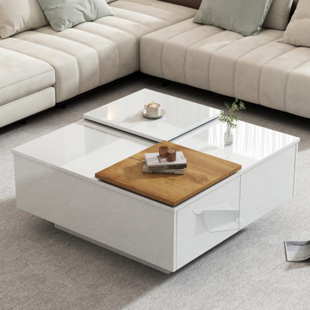 XDeer Couchtisch Couchtisch,quadratischer Couchtisch mit Ablagefläche,klein günstig online kaufen