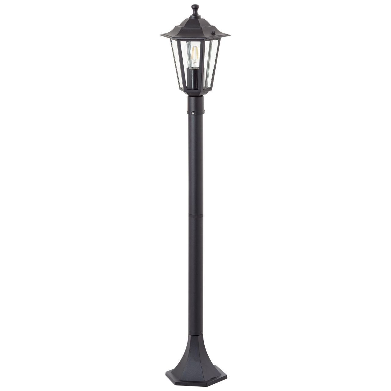 Brilliant Außen-Stehlampe f Carleen, E27, Außenstandleuchte geeignet 1x schwarz 60W, 100cm A60, Carleen