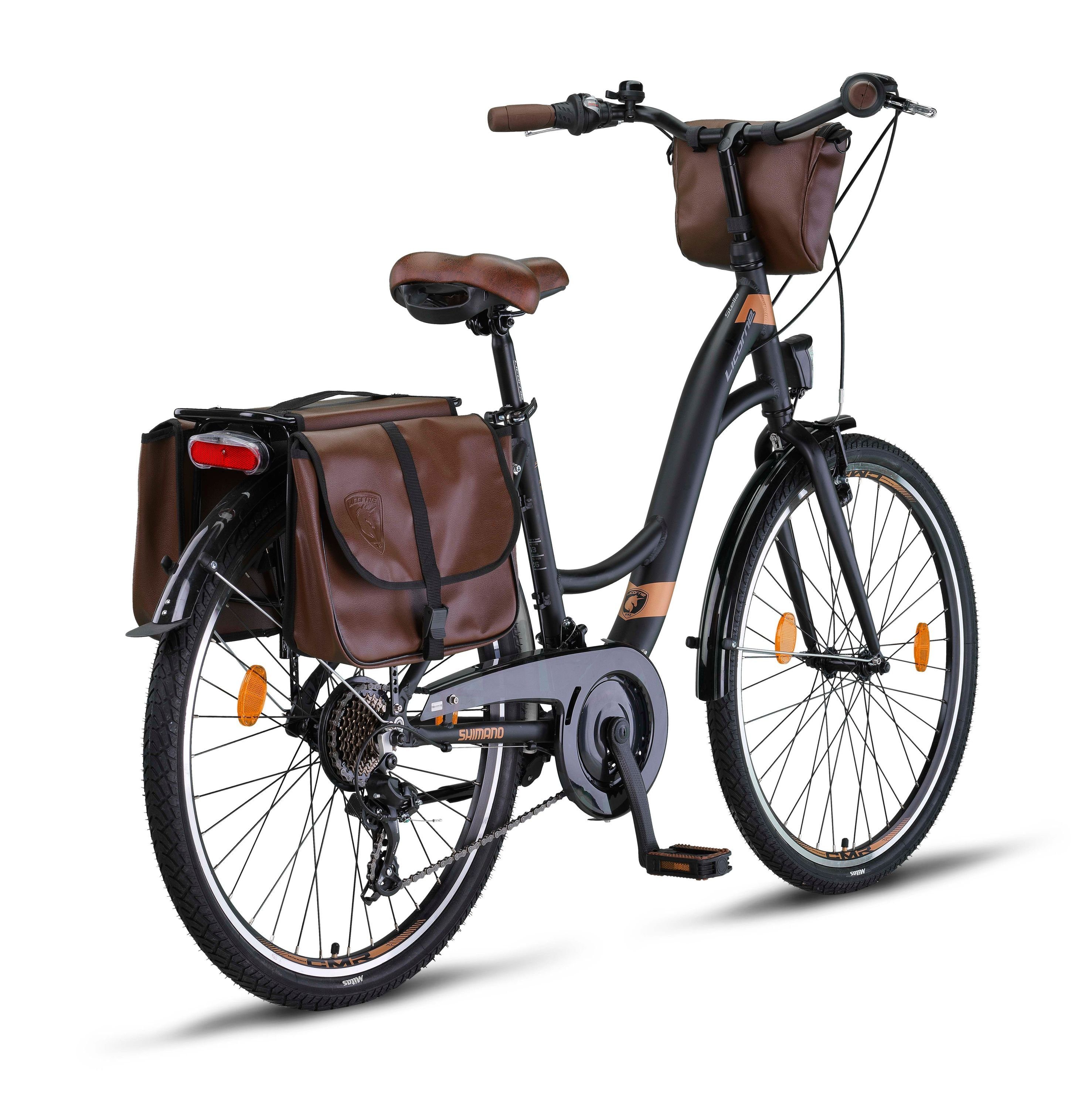 Aluminium, Cityrad Licorne Licorne Gang City Plus Bike Bike Premium Schwarz Stella 21 Bike