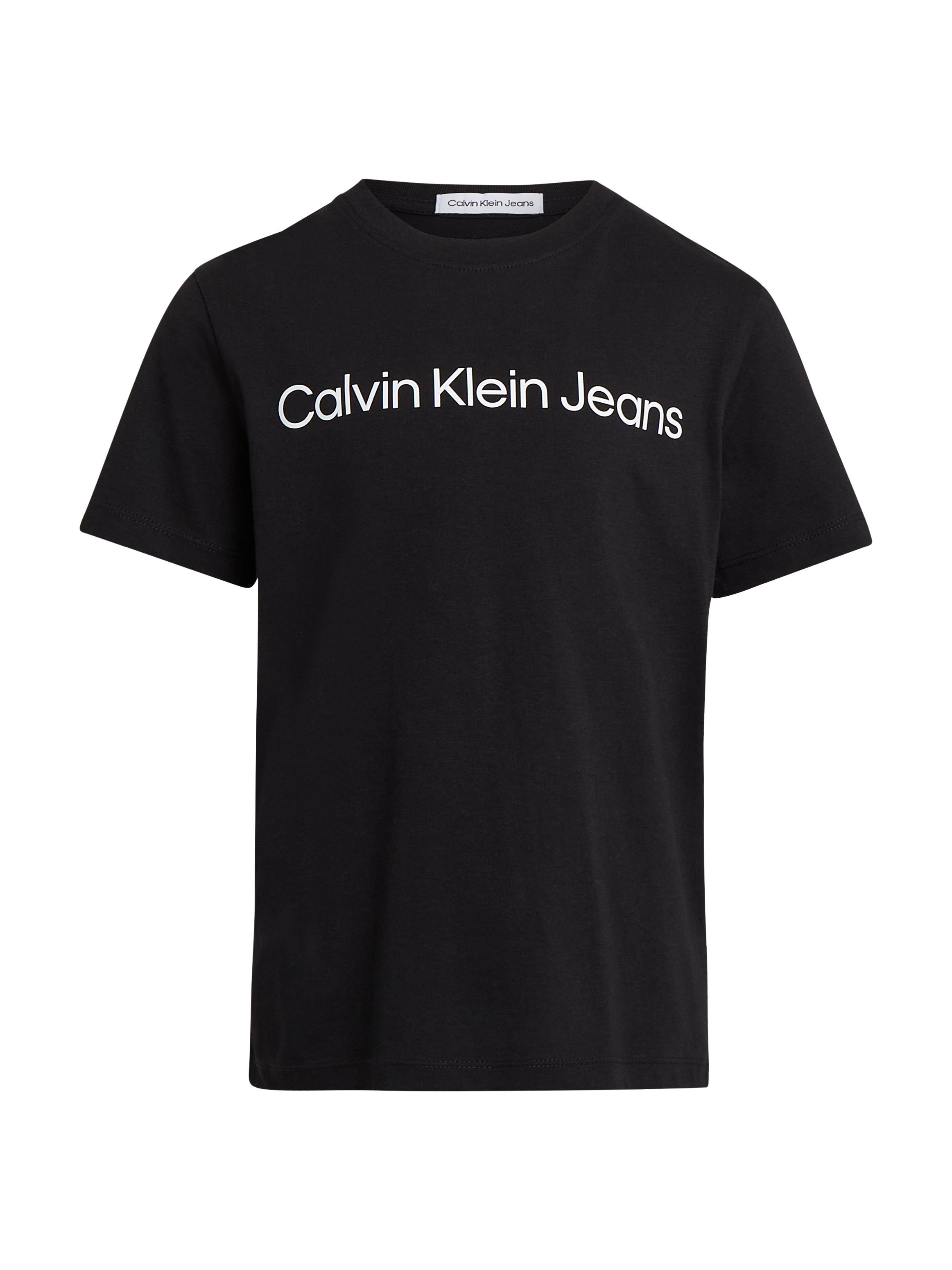 Jeans INST. Calvin SS mit T-SHIRT Ck Black Klein Sweatshirt Logoschriftzug LOGO