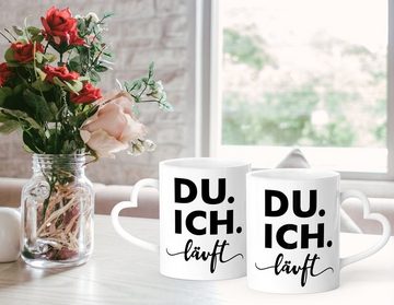 SpecialMe Tasse Tasse mit Herz-Henkel Liebesspruch Du Ich Läuft Geschenk-Idee Liebe Valentinstag Freund/Freundin/Partner SpecialMe®, Keramik