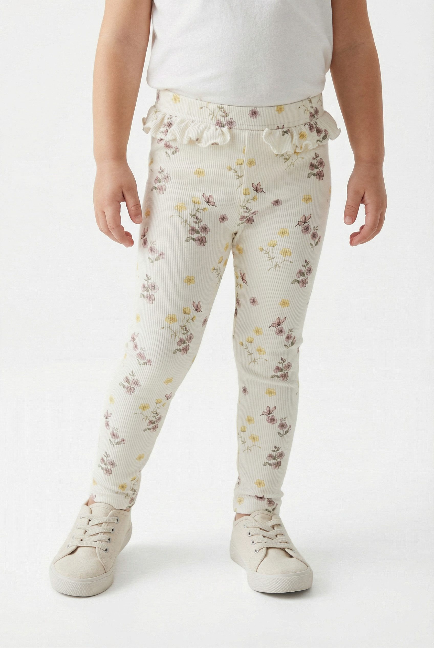 Lil' Atelier Leggings NMFGAVO EFI SLIM LEGGING LIL NOOS weiche Jersey Rippqualität